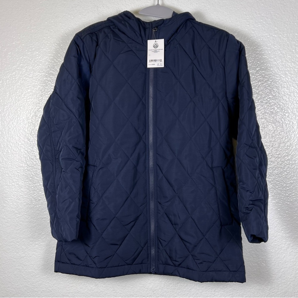 Amazon Essentials Kids Dark Blue Quilted Jacket L